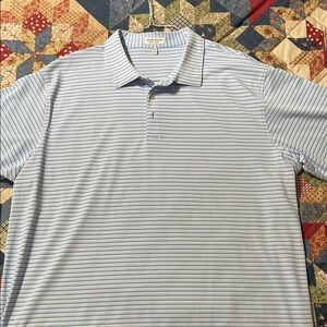 Men's Blue Striped Peter Millar Polo Shirt
